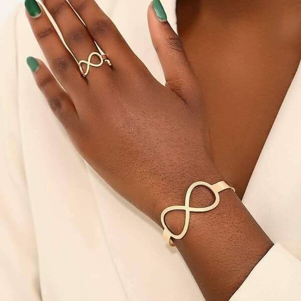 Set bijoux dorés infini