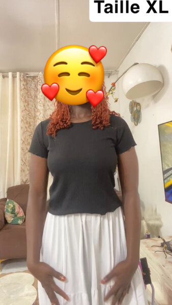 T-shirt noir basique XL