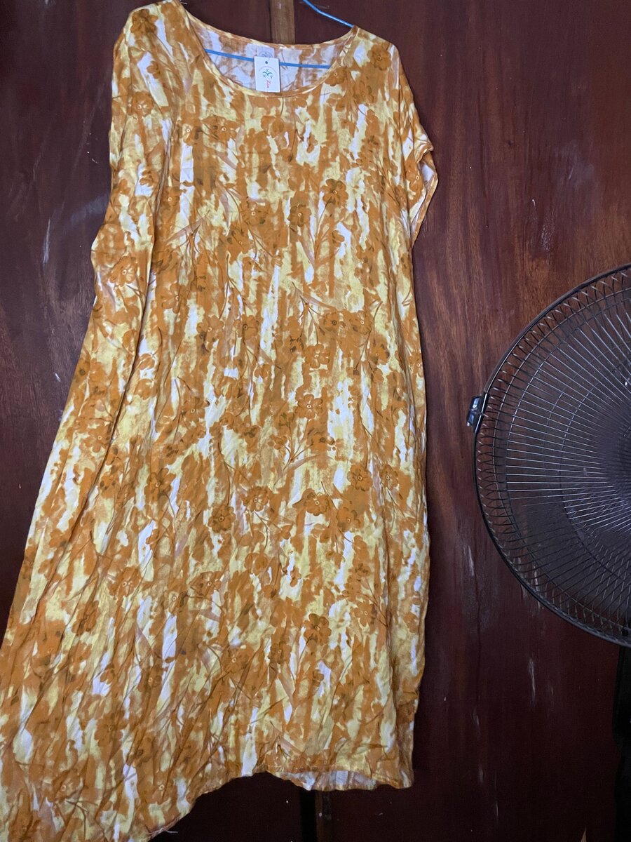 Robe ample en coton imprimée