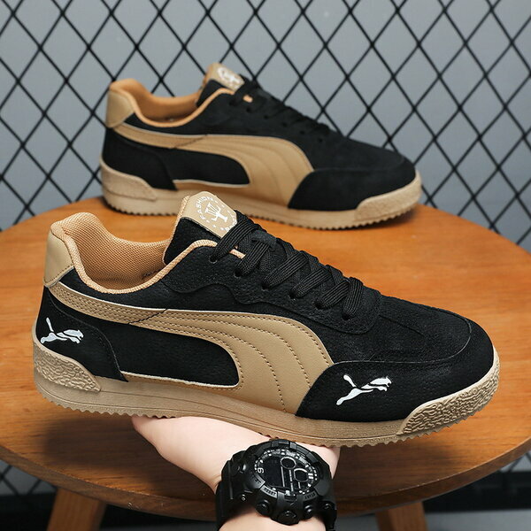 Baskets sport noires et beiges Puma