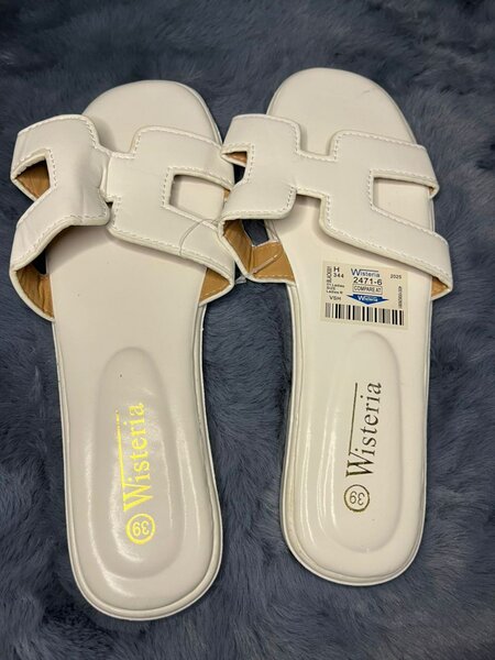 Sandales blanches en cuir élégantes