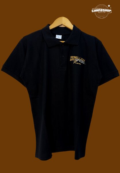 Polo noir élégant homme