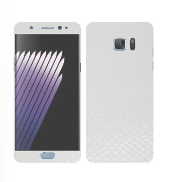 Samsung Galaxy Note 7 White Snake Leather Texture Mobile Skin
