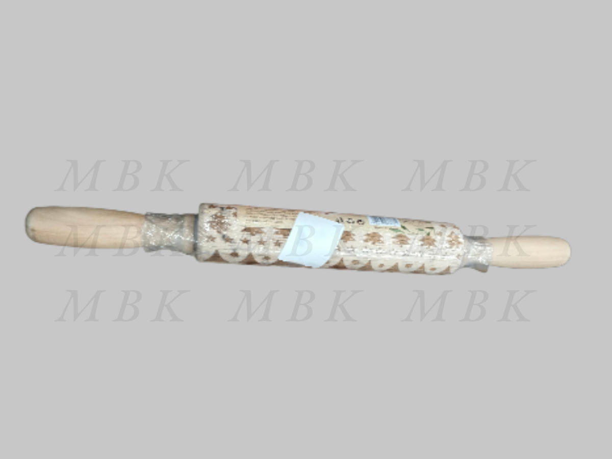 Rouleau à pâtisserie motifs bois