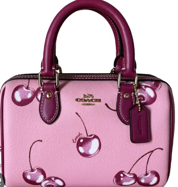 Sac Coach Rose Cerises Élégant