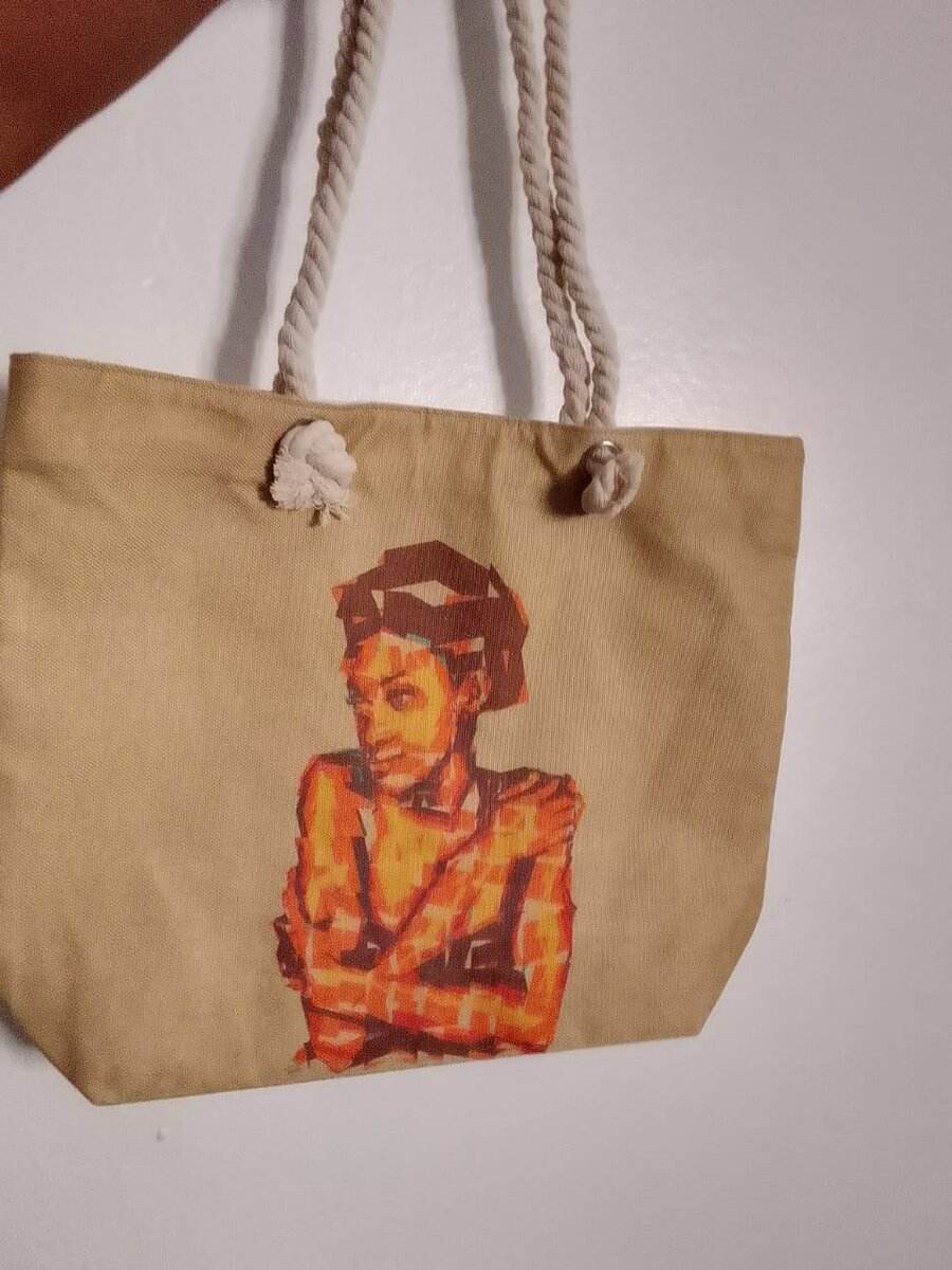 Tote bag en toile artistique