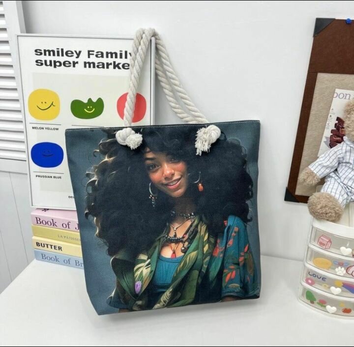 Sac cabas en toile artistique