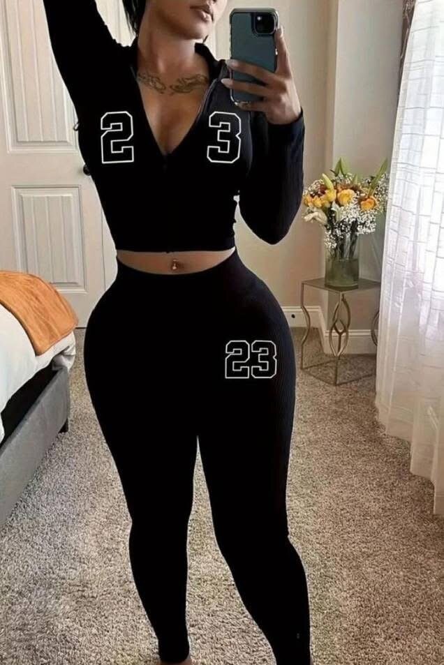 Ensemble sport chic noir