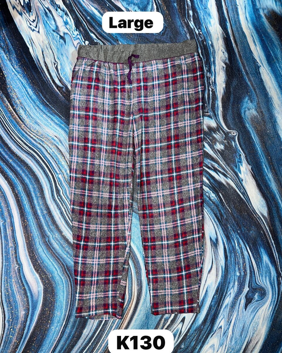 Women's cozy checkered pajama pants