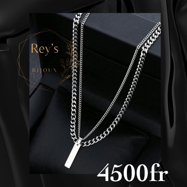 Collier moderne en acier inoxydable