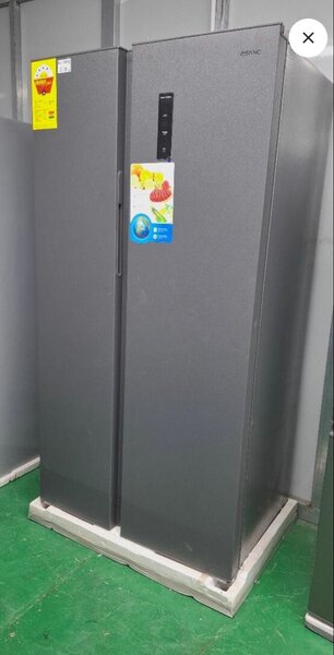 518 liters standing side by side fridge freezer dark grey