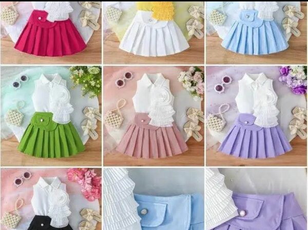 Ensemble robe plissée enfant