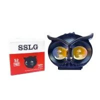 1-PCS of SSLG Shilan OWL EYE LED Long Range Plastic Body OWL Mini Driving Light Dual Colour White Yellow Flasher 20watt