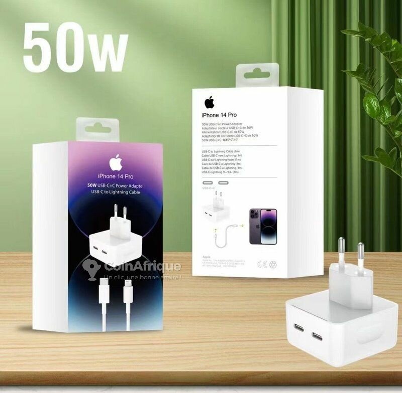Chargeur iPhone 14 Pro 50W