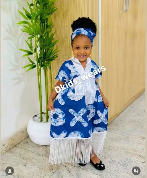 Robe Enfant Bohème Bleu