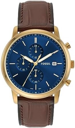 Fossil Men's Minimalist Stainless Steel Slim Casual Quartz C