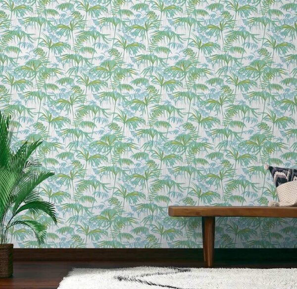 Papier peint tropical en feuilles