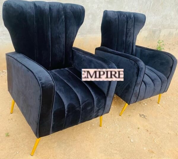 Black upholstered chair
