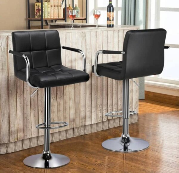 Tabourets de bar pivotants en cuir