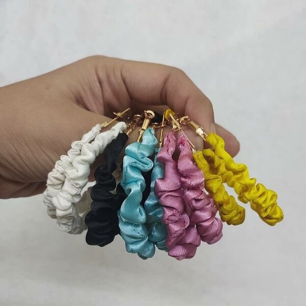 Scrunchie ear rings and clips