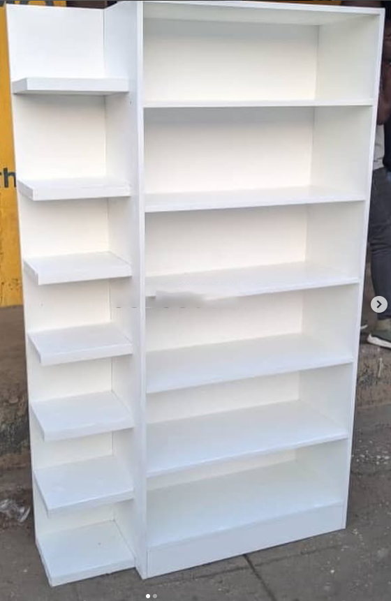 shelving in the hallway