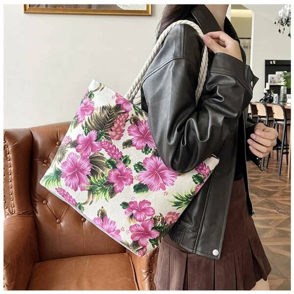 Sac cabas à fleurs chic