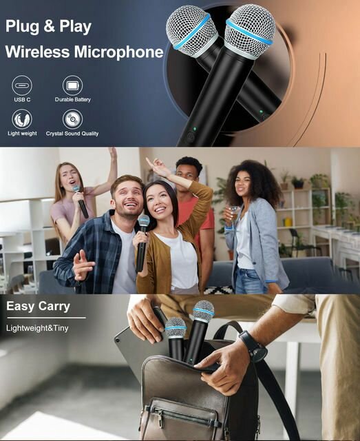 Wireless handheld microphone