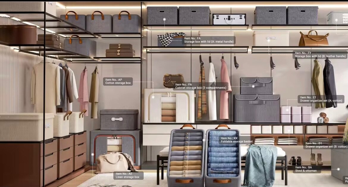 Boîtes de rangement pliables