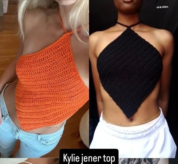 Haut crocheté femme élégant