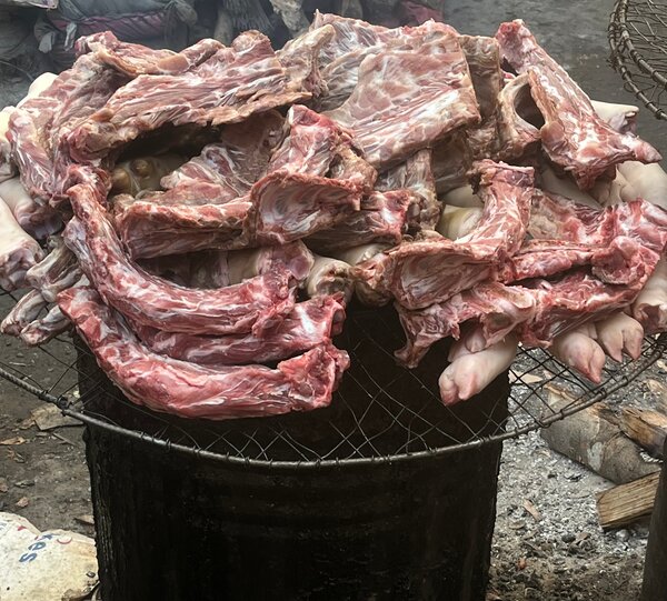 Côtes de porc fraîches