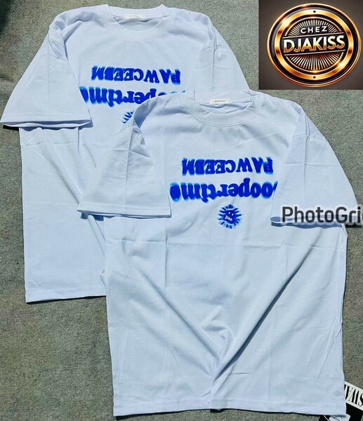 T-shirt à imprimé bleu