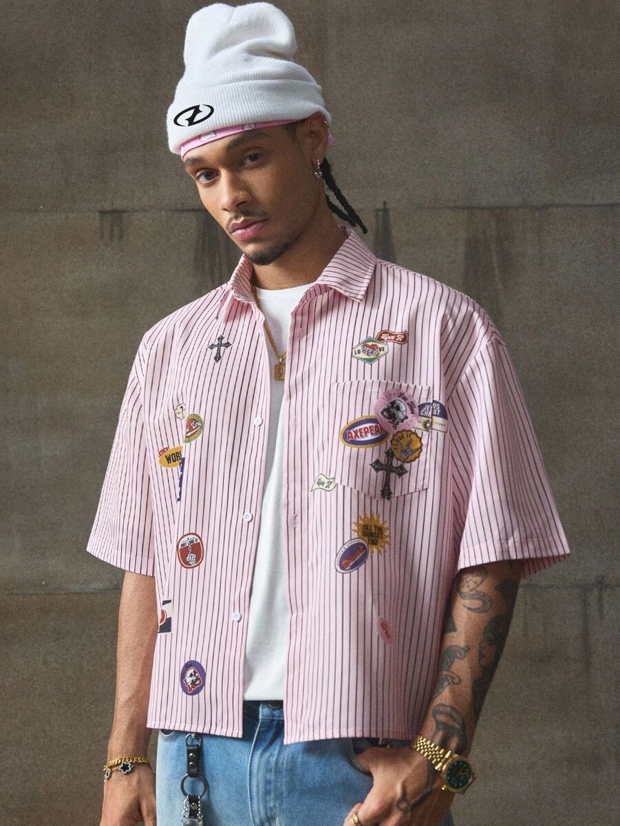 Chemise à motifs floraux homme