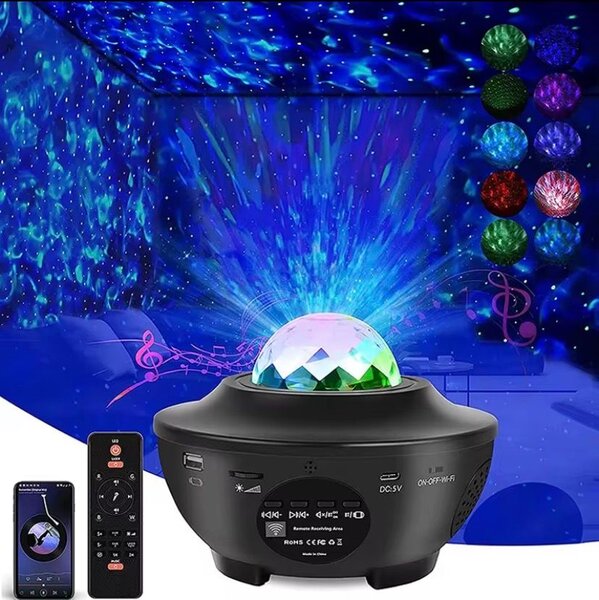 Projecteur Étoile LED Musique Bluetooth