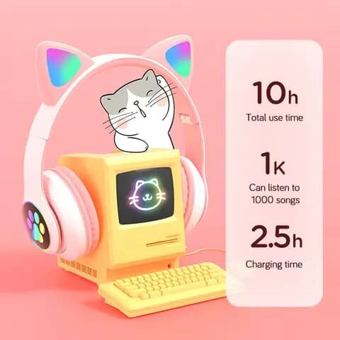 Cat Ear Bluetooth Headphones