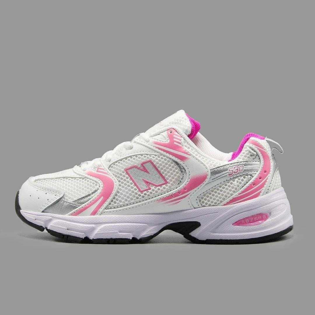 Sneakers blancs et roses femme