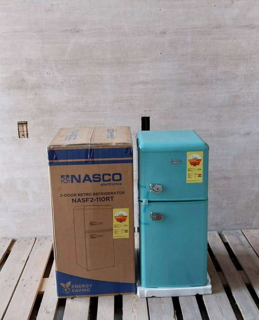 Nasco 86L Double Door Fridge with Freezer