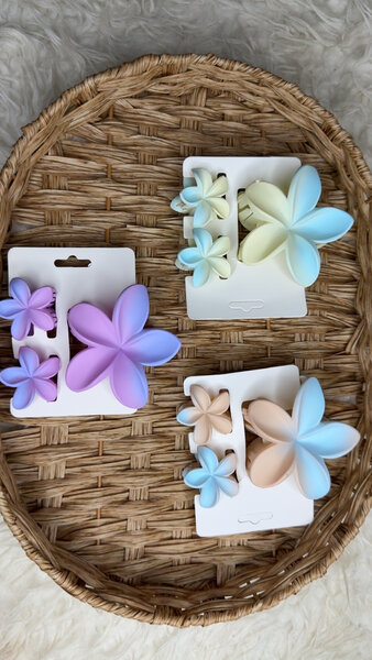 Pinces à cheveux fleuries