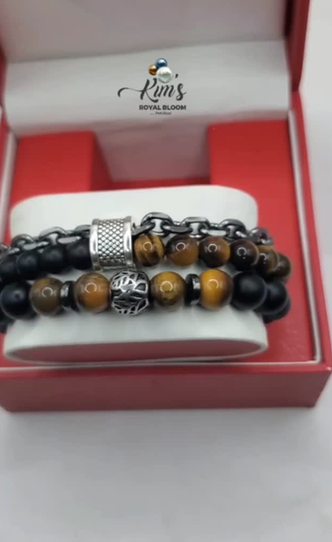 Bracelet with beaded gemstones