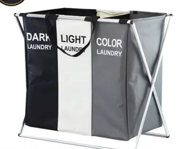 Folding laundry basket