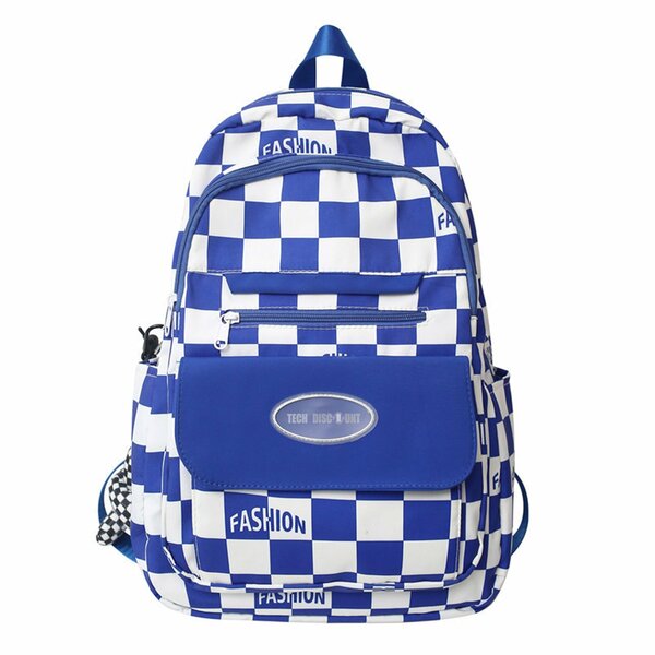 Sac à dos à carreaux tendance