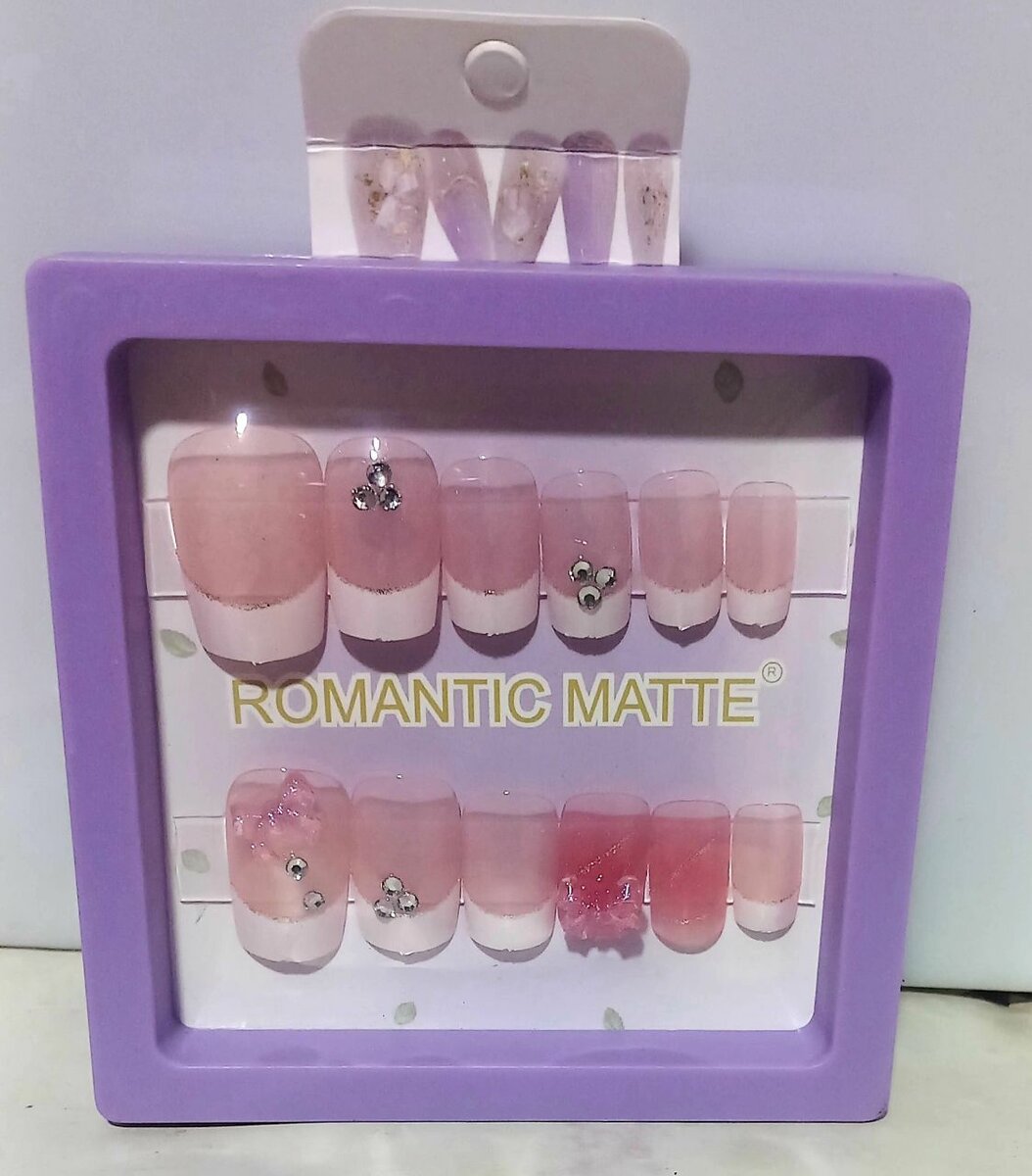 Ongles Faux Rose Romantique