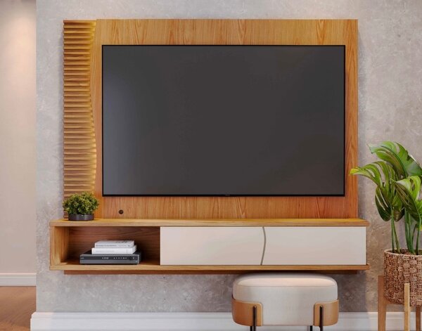 Meuble TV mural en bois élégant