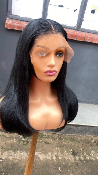 14 inch T part ear to ear wig