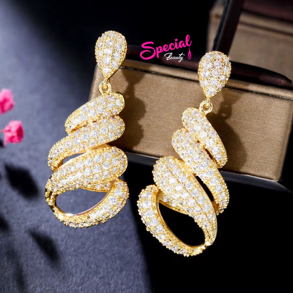 Boucles d'oreilles dorées élégantes