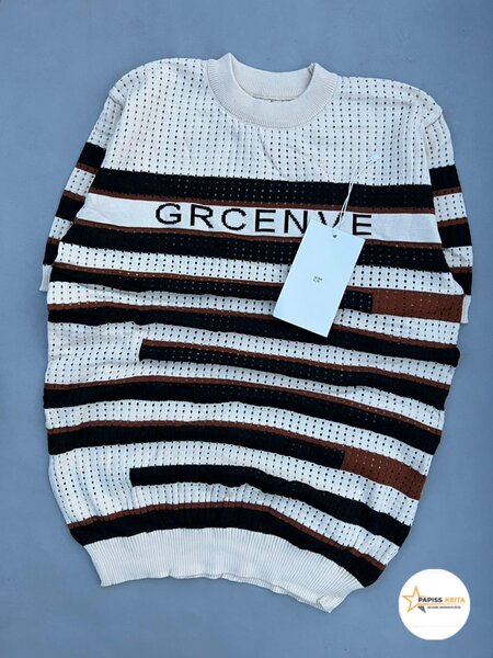 Pull rayé chaud homme