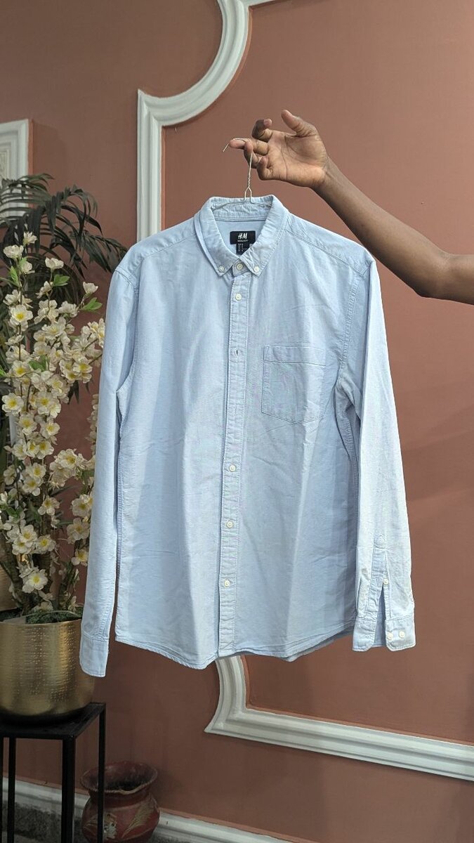 Chemise bleue homme casual