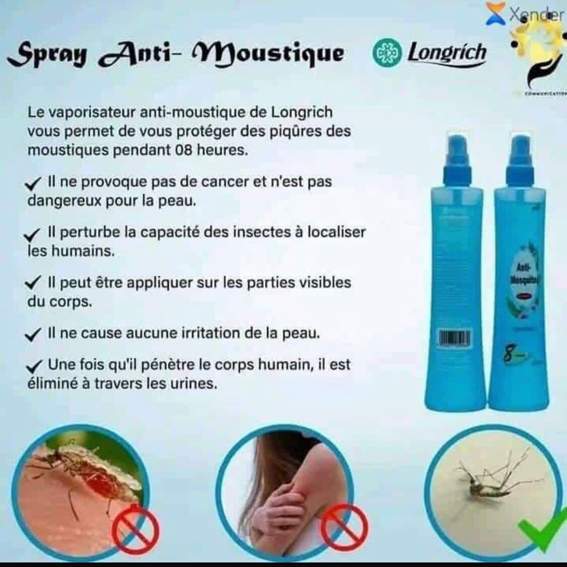 Spray Anti-Moustique Longrich