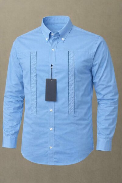 Chemise bleu clair manches longues