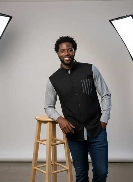 Chemise élégante bicolore