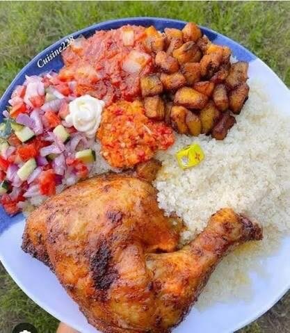 Assiette Repas Poulet et attié